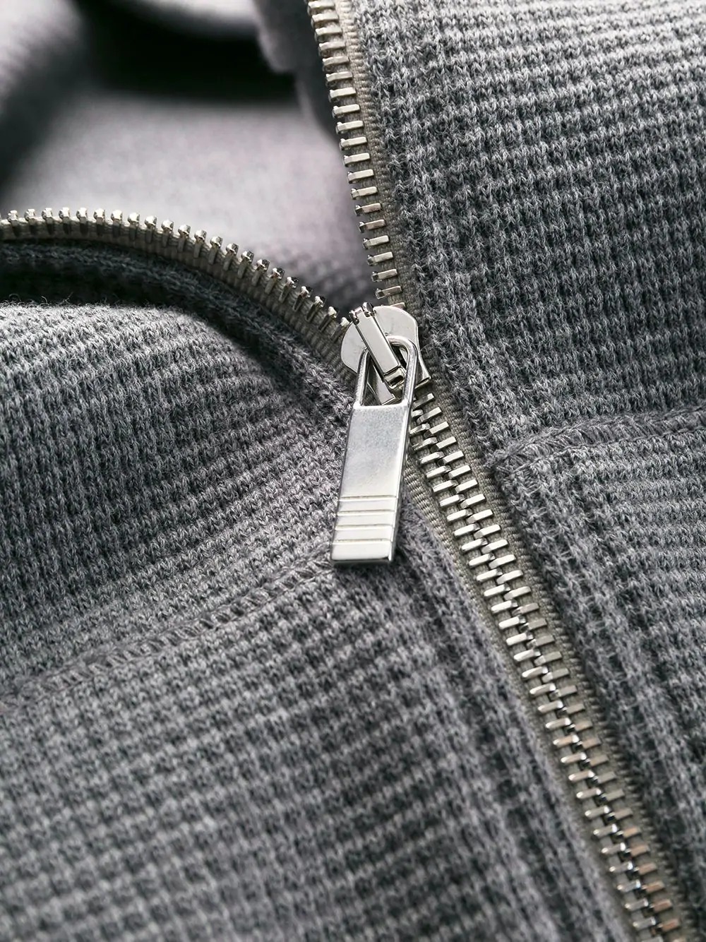 Thom Browne 4-bar Raglan-sleeve Waffle Stitch Hoodie In Gray