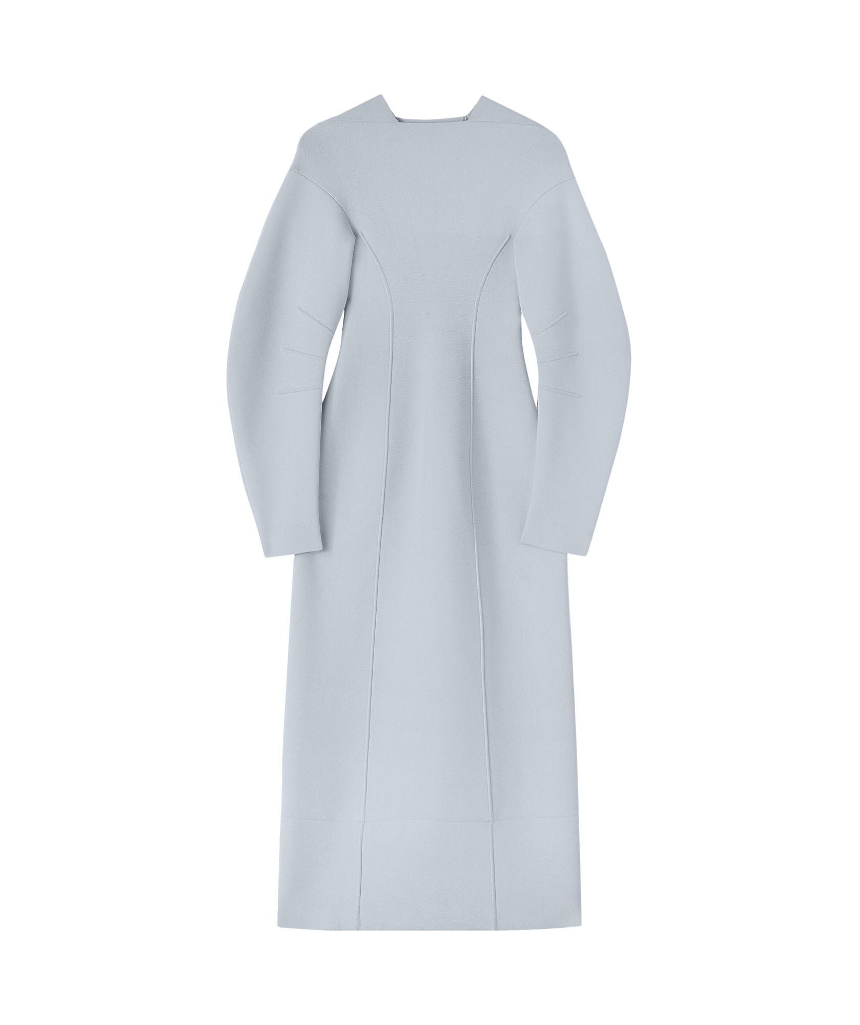 Jil Sander Calf-length Long-sleeve Dress In Blue