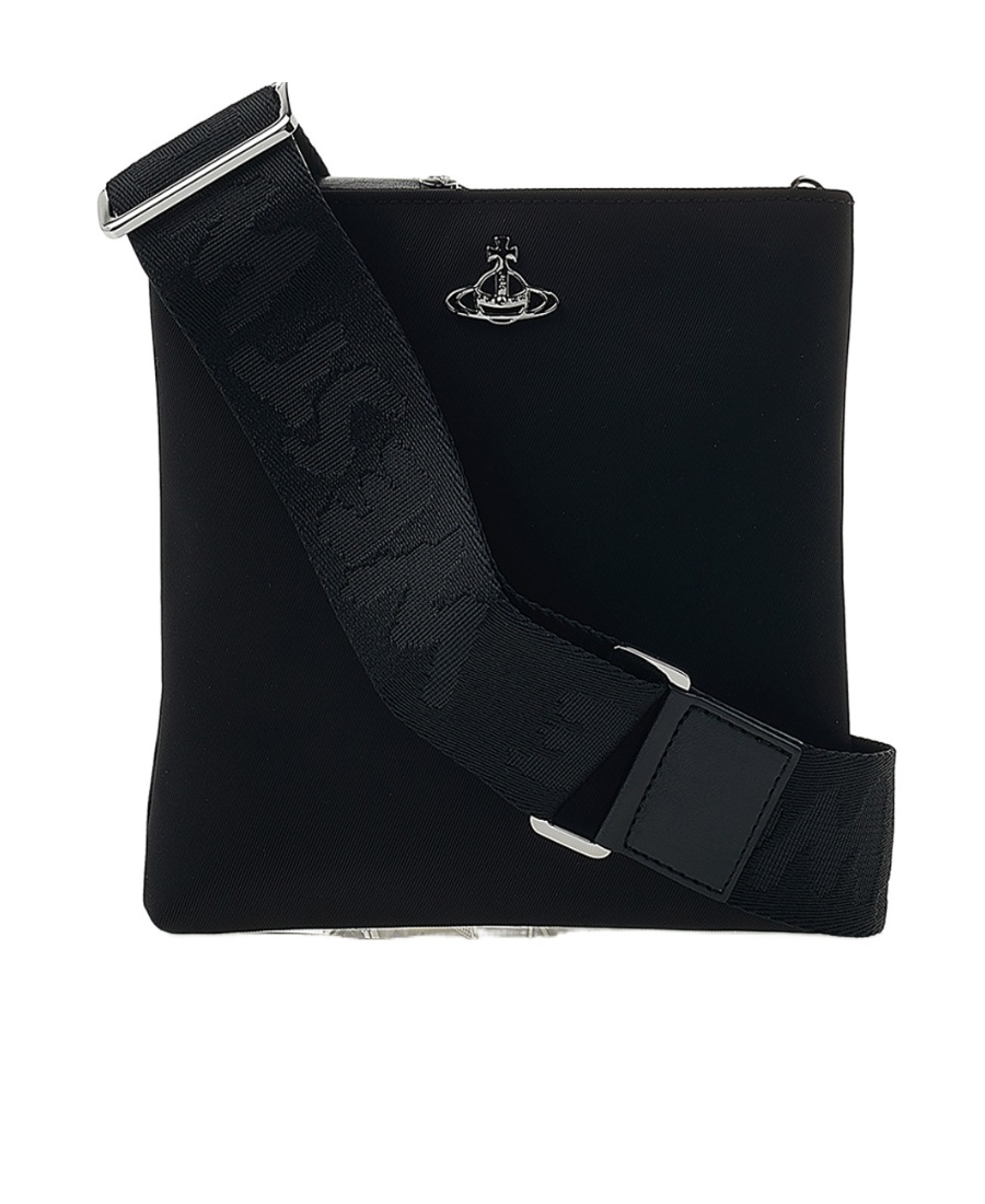 Vivienne Westwood Logo Shoulder Bag In Black