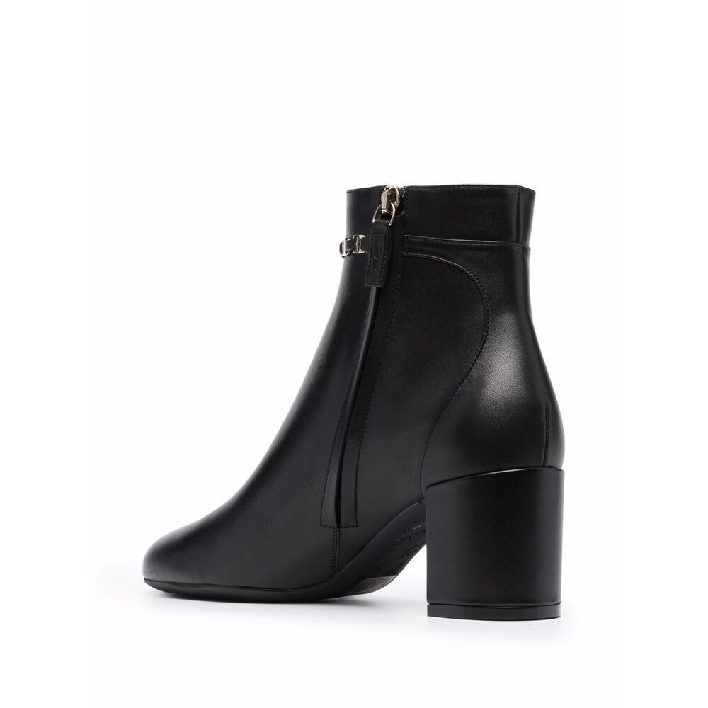 Ferragamo Women's Ghila High Block Heel Booties In Black