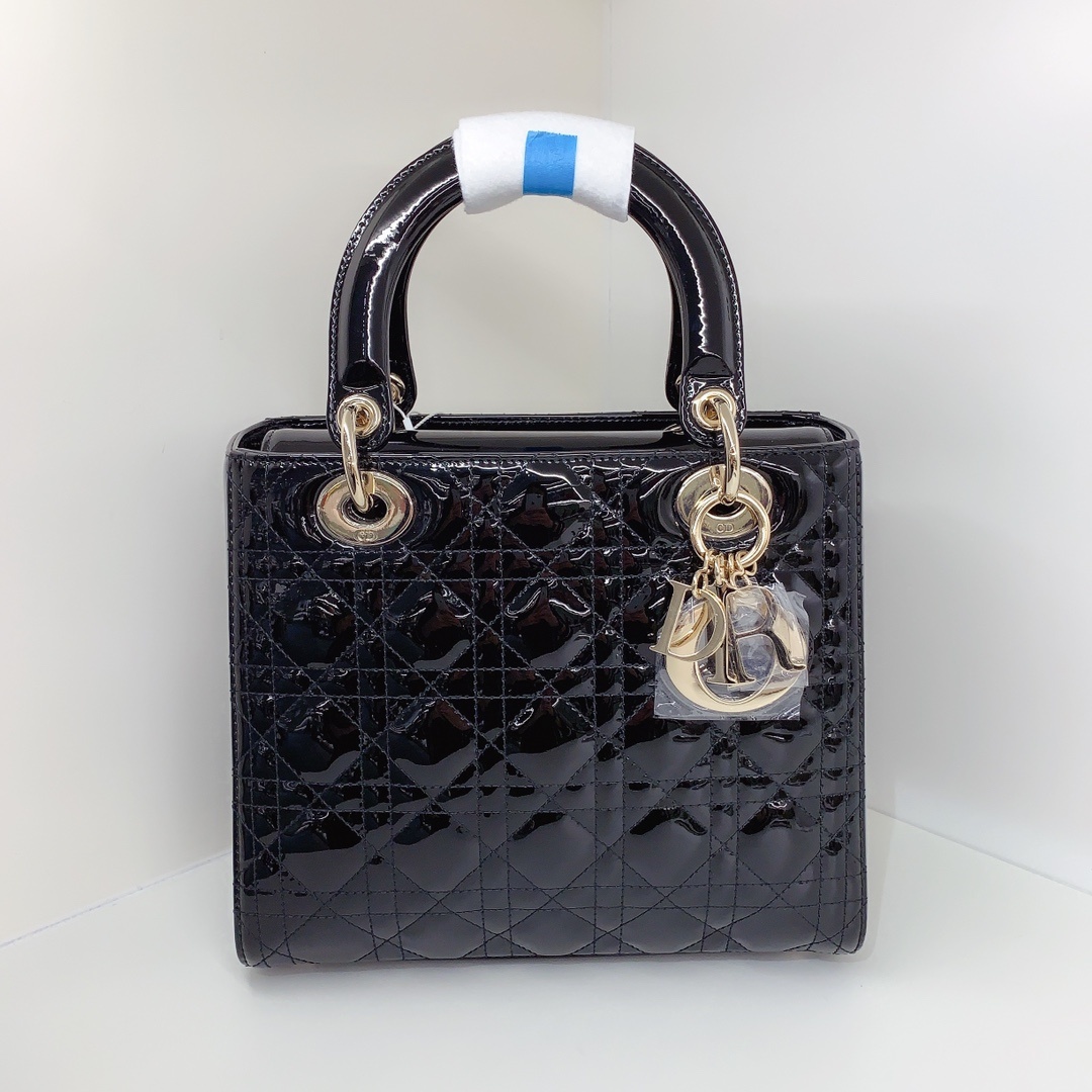Dior Medium Lady  Shoulder Bag In Black