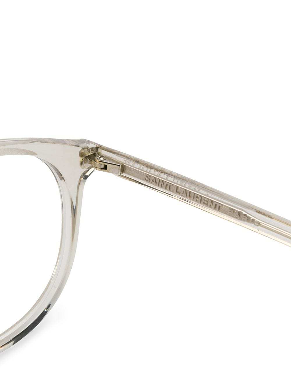 Saint Laurent Sl106 Round-frame Glasses In White