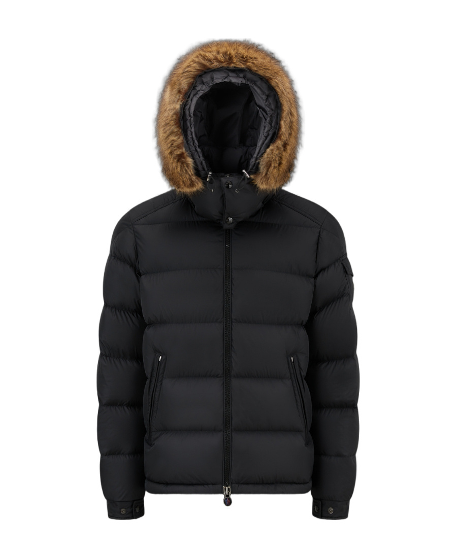 Moncler Mayaf Hooded Down Jacket In Black