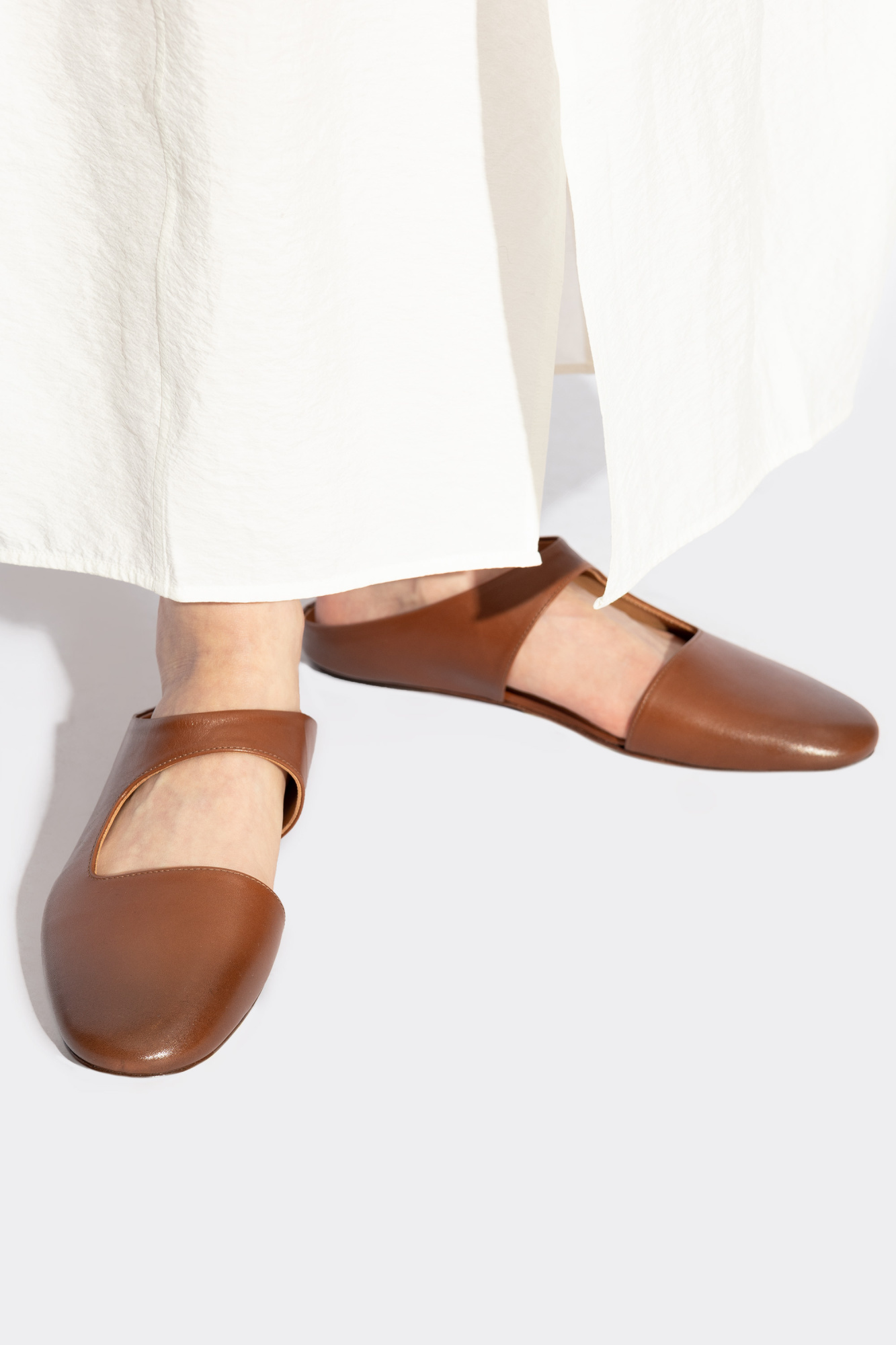 Marsèll Round-headed Flat Sandals In Brown