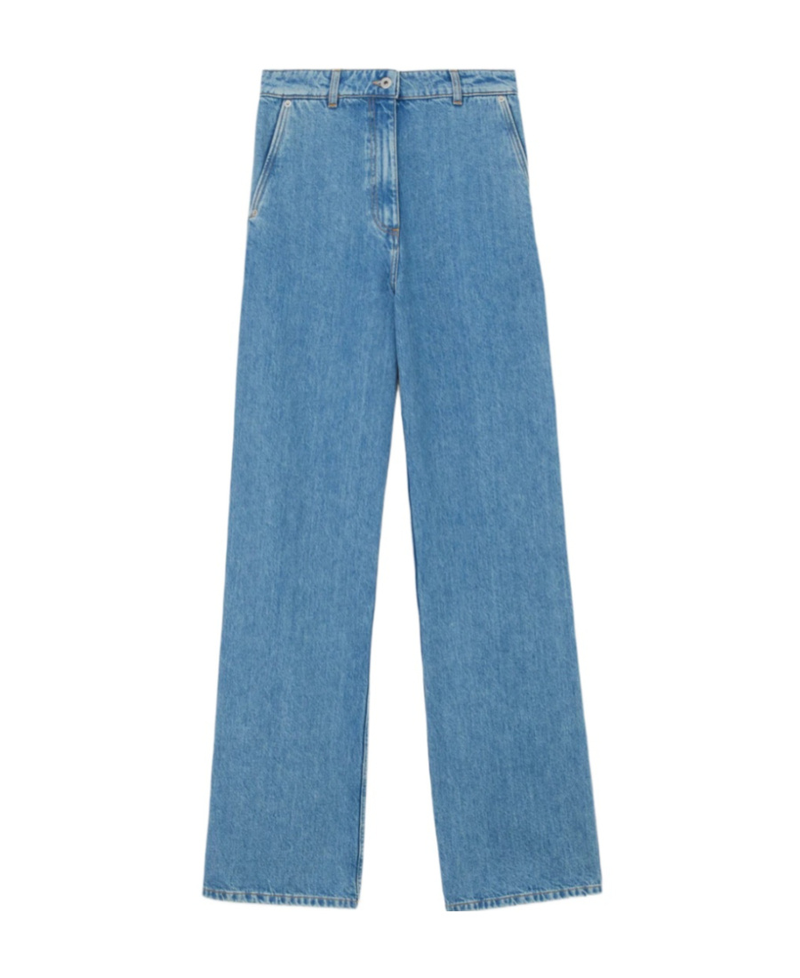 Burberry High-waist Straight-leg Jeans In Blue