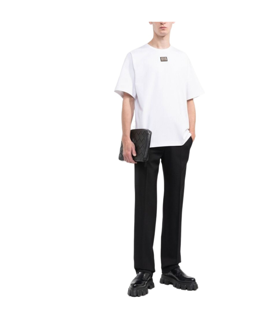 Dolce & Gabbana Logo-plaque Short-sleeved T-shirt In White