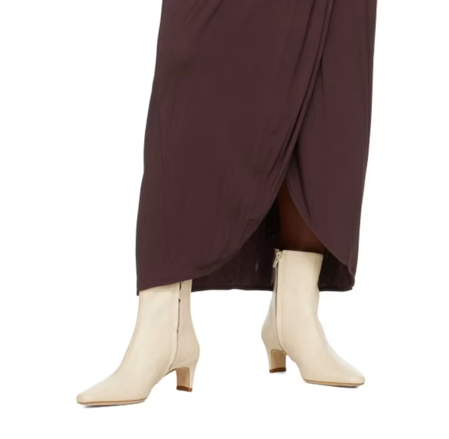 Staud High-heeled Pointy Boots In Nude