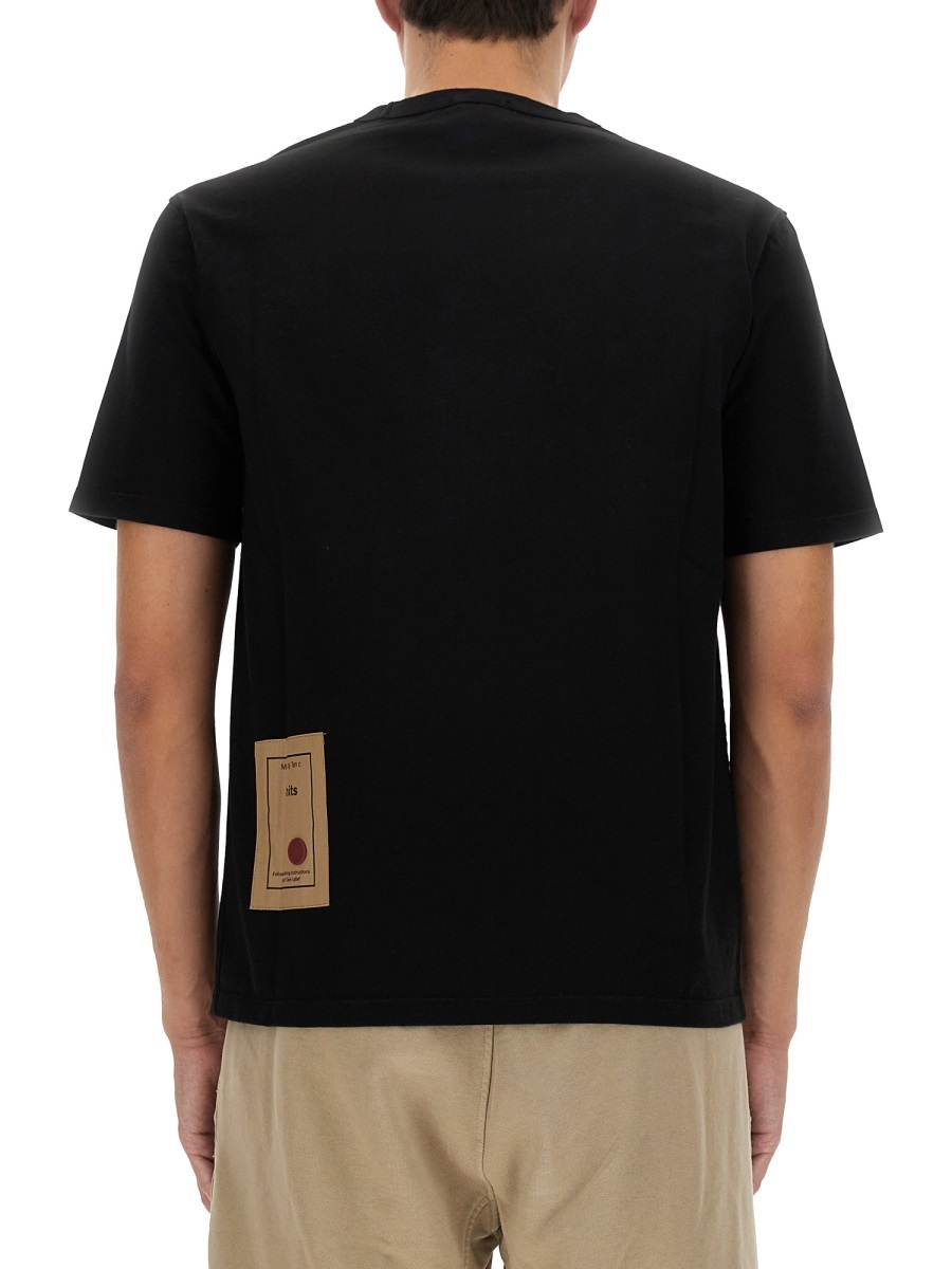 Ten C Logo Patch Crewneck T-shirt In Black