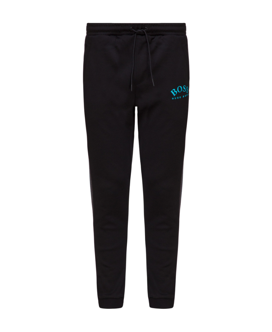 Shop Hugo Boss Logo Drawstring Sweatpants In Black
