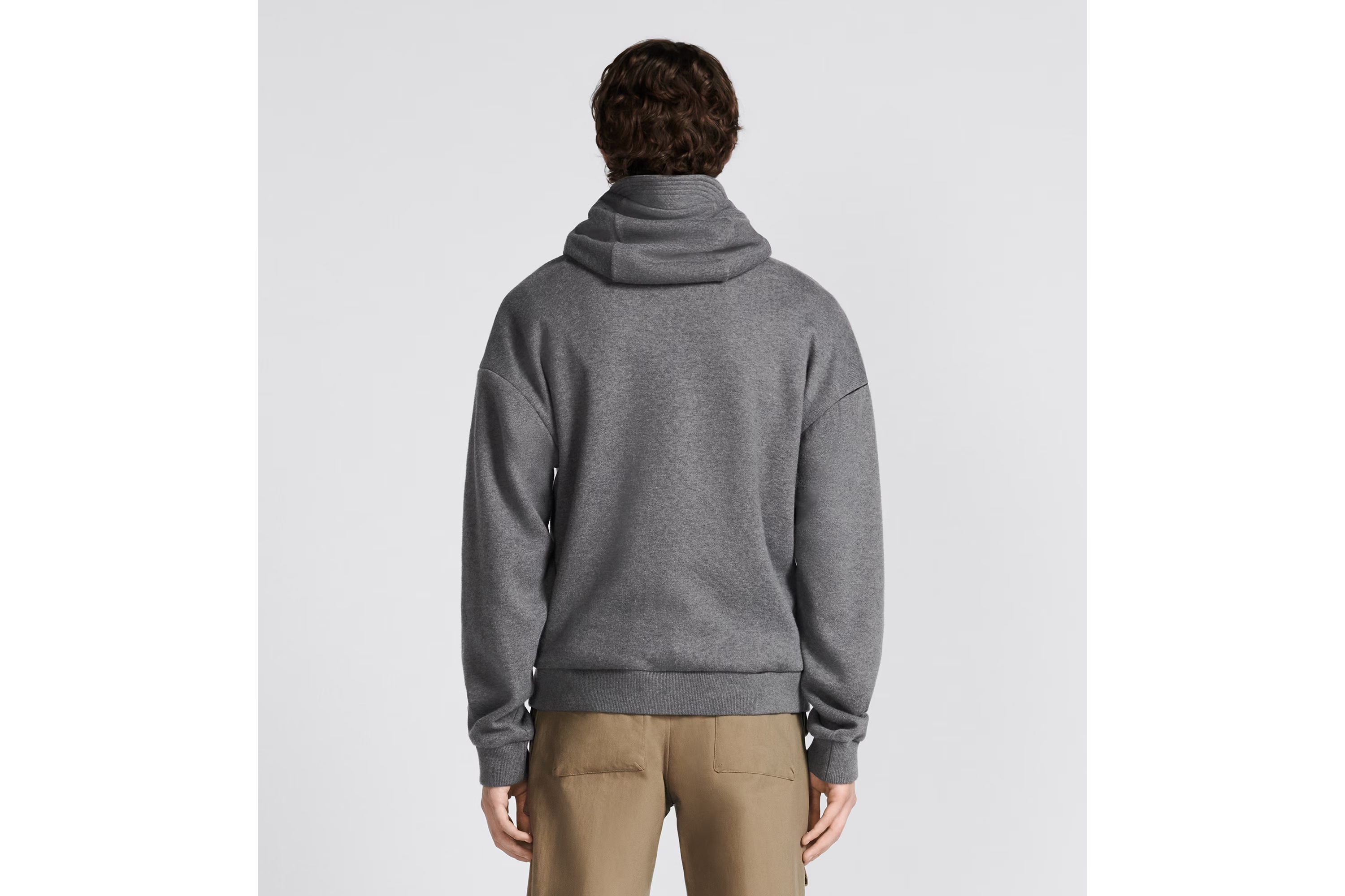 Dior Hooded Hoodie With Large Profile In Gray