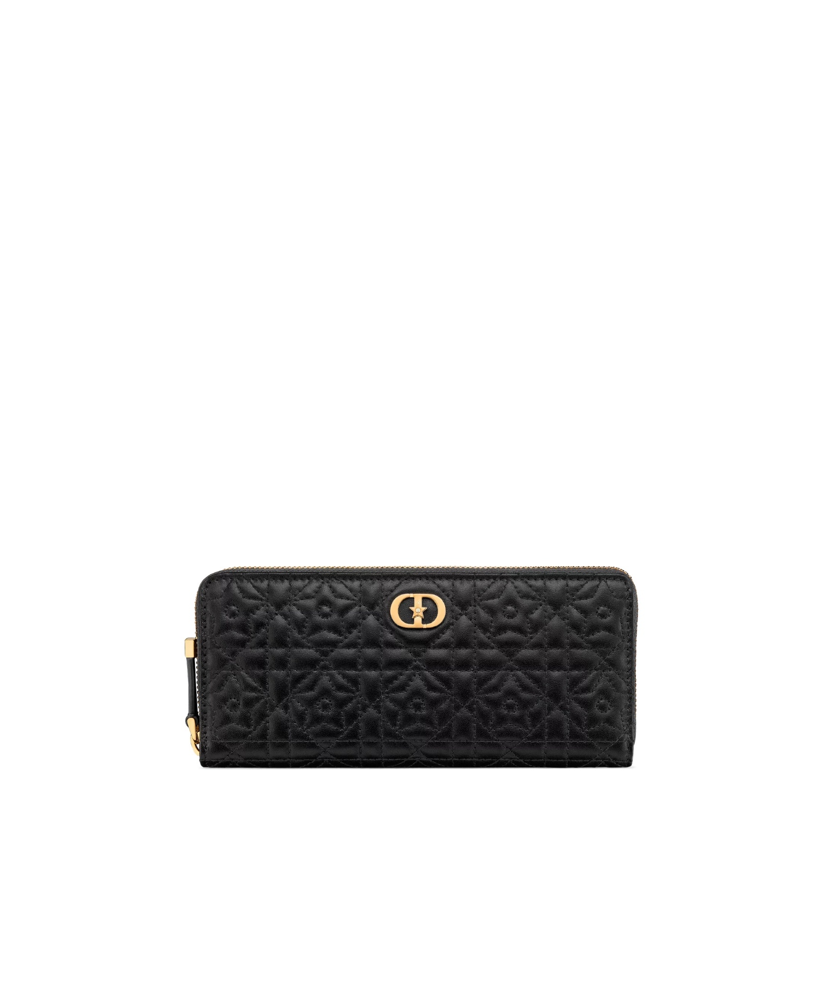 Dior Miss Caro Voyageur Slim Wallet In Black