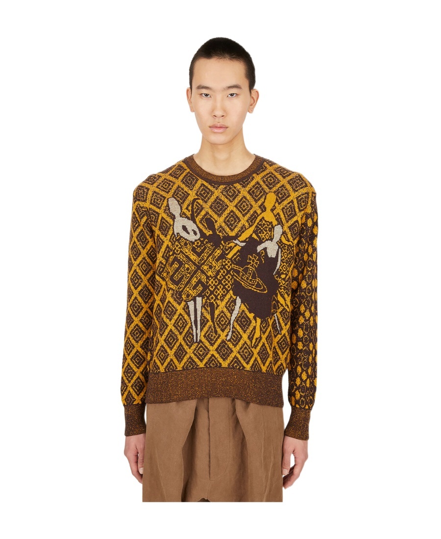 Vivienne Westwood Final Patched Jumper In Brown