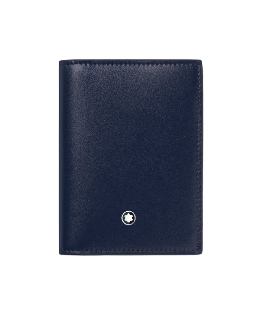 Montblanc Meisterstück 6cc Compact Wallet In Blue