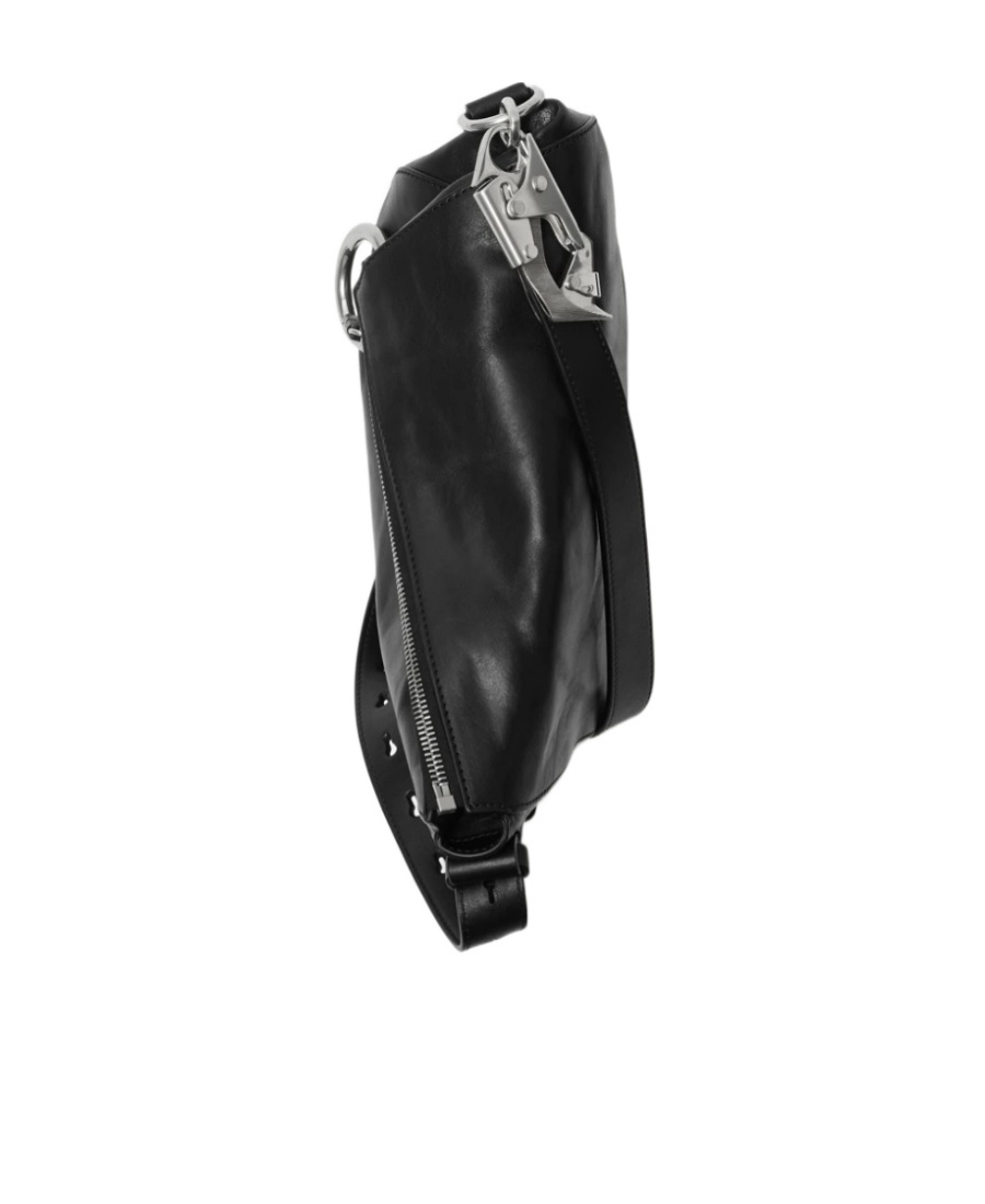 Burberry Black Leather Knight Small Shoulder Bag In Black