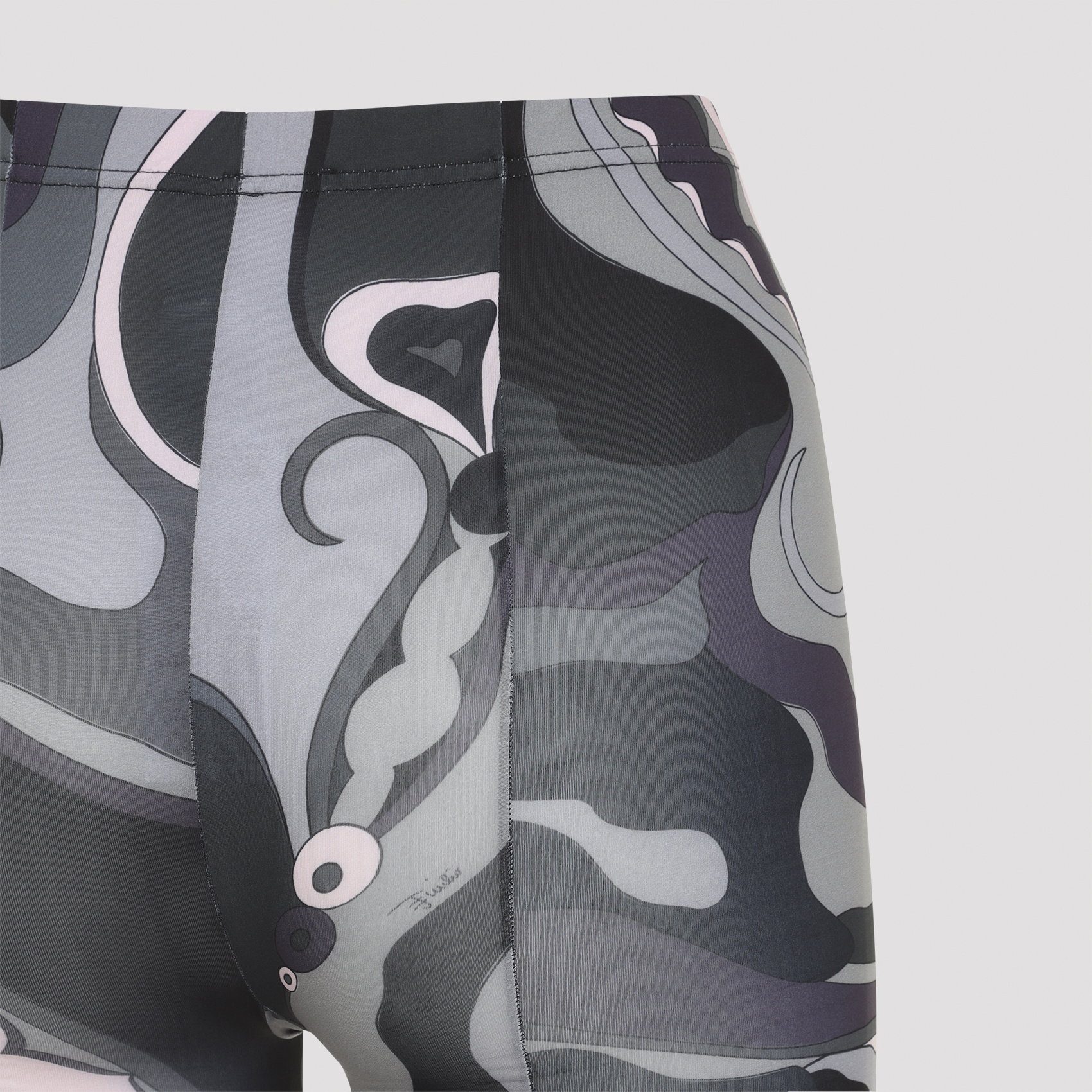 Pucci Swirl-print Tights In Gray
