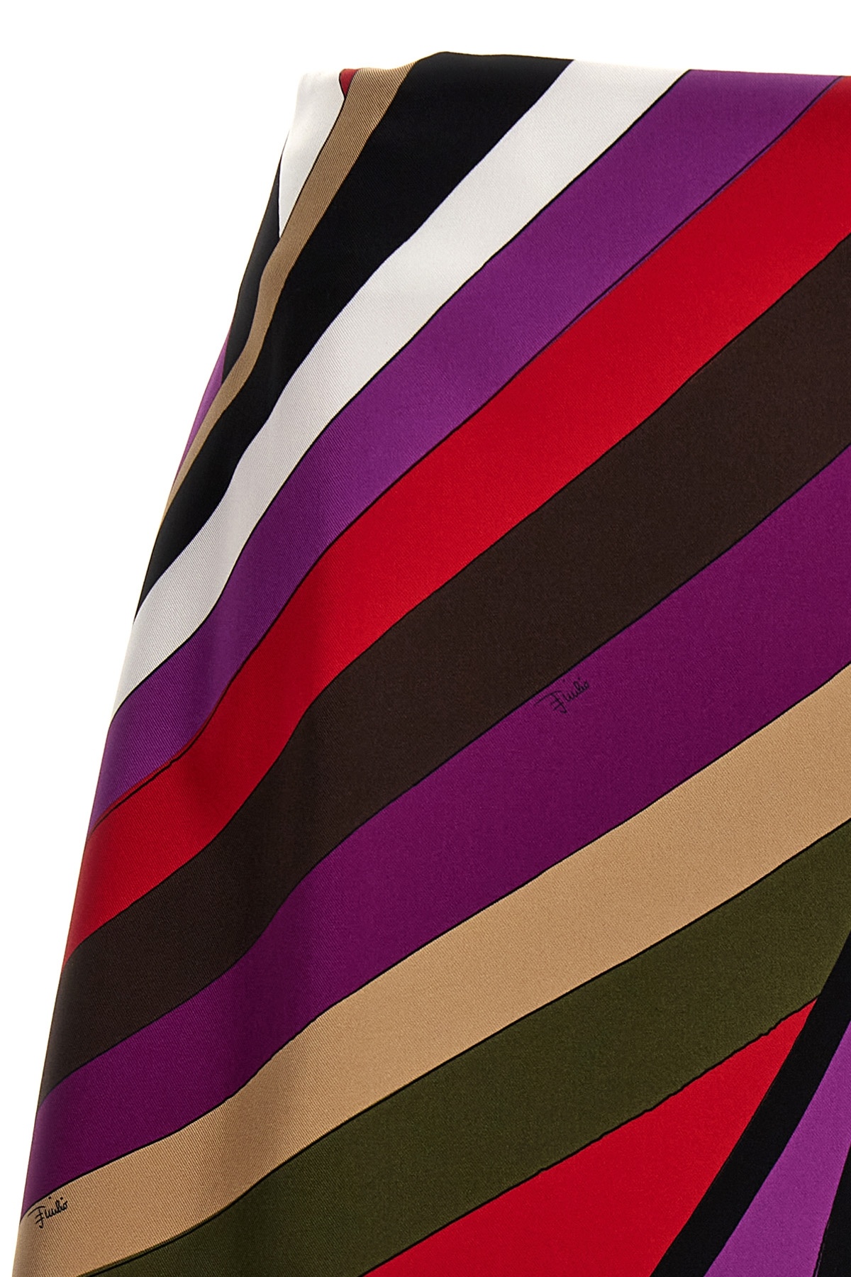 Emilio Pucci Printed Silk Skirt Skirts In Multicolor