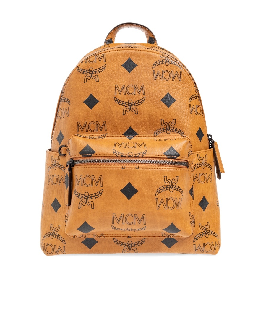 Mcm Small Stark Backpack In Brown