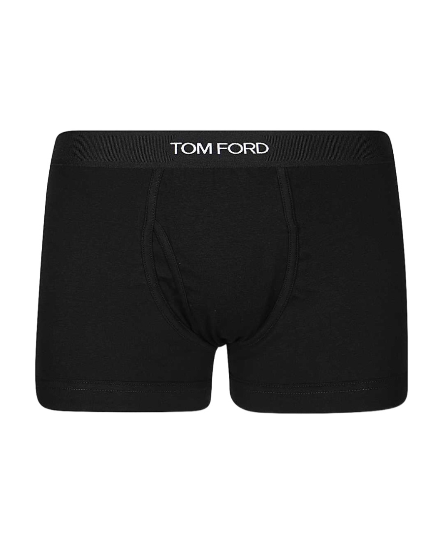 Tom Ford Cotton Blend Boxer Briefs In Black