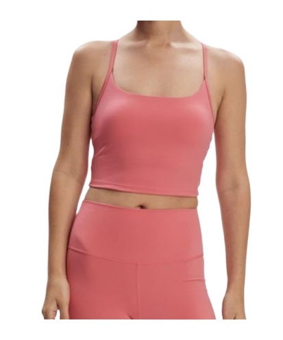 Varley Square Neck Sports Vest In Pink