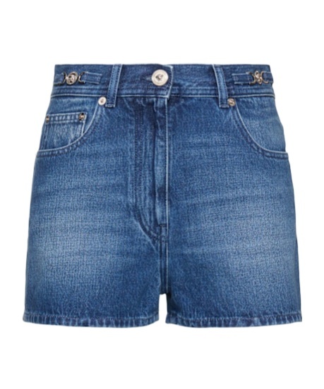 Versace Belt-loop Denim Shorts