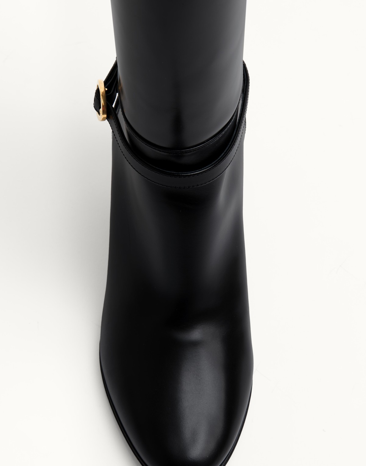 Valentino 75mm Pattie Leather Boots In Black