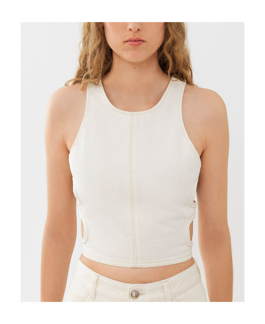 Chloé Hollowed-out Cut Vest In White