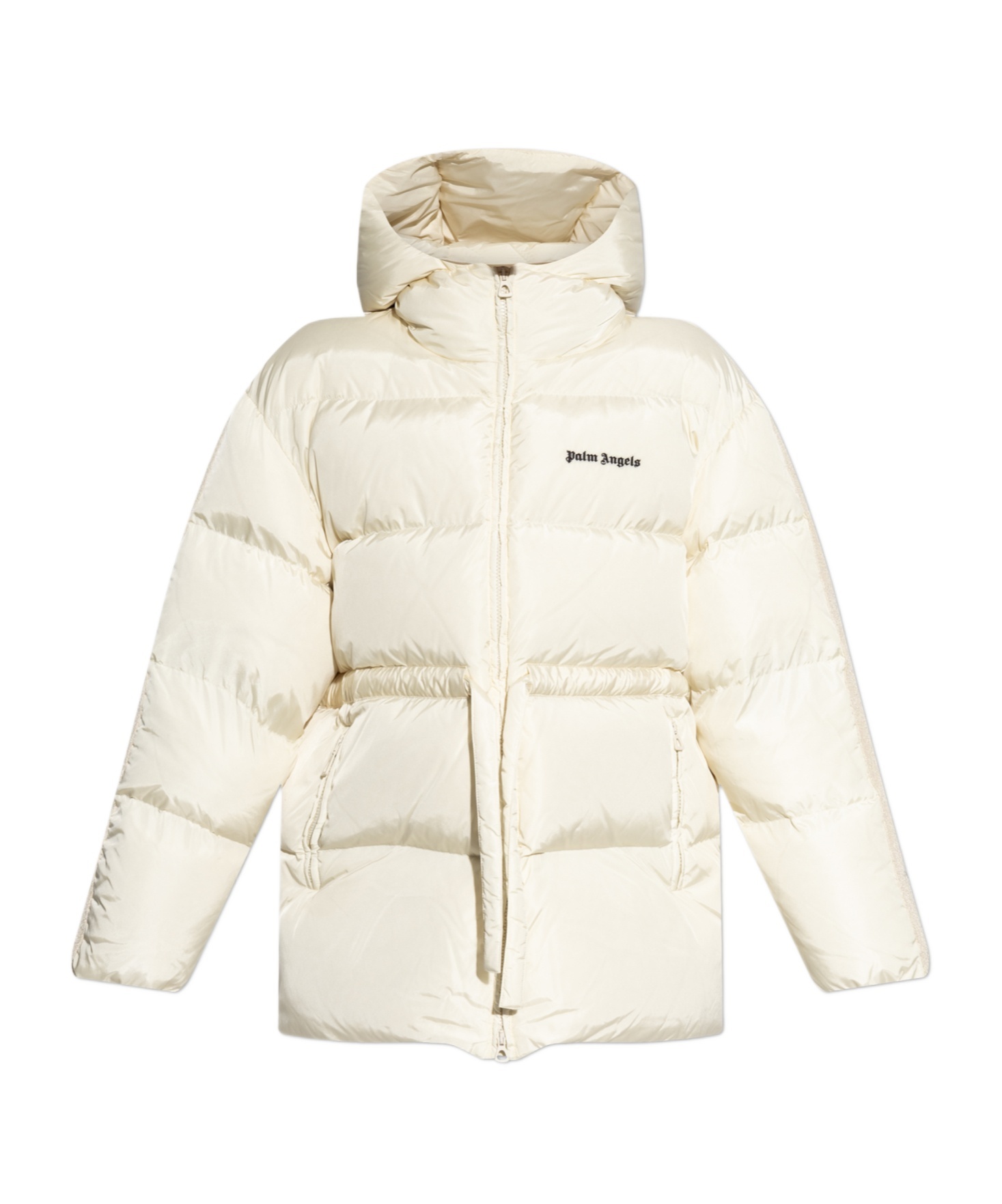 Palm Angels Logo-print Puffer Jacket In White