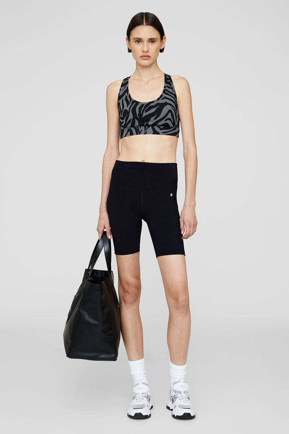 ANINE BING AXEL ZEBRA-PRINT BRA