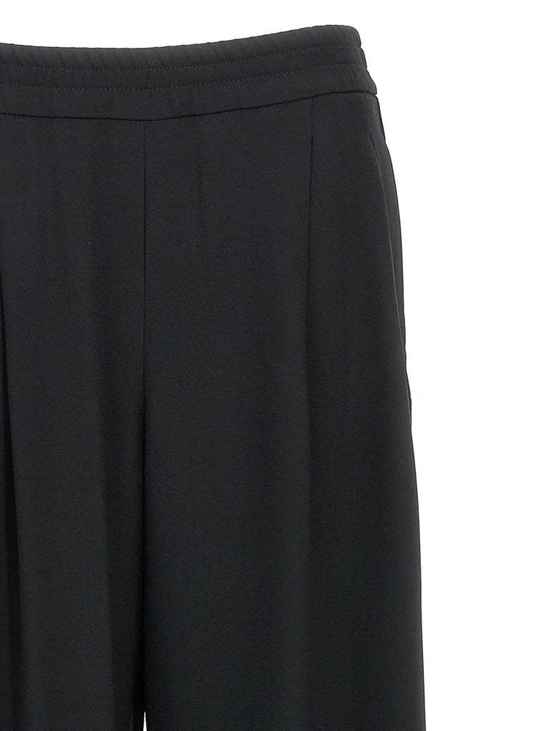 Ermanno Scervino Trousers Wide Leg Elastic Waistband In Black