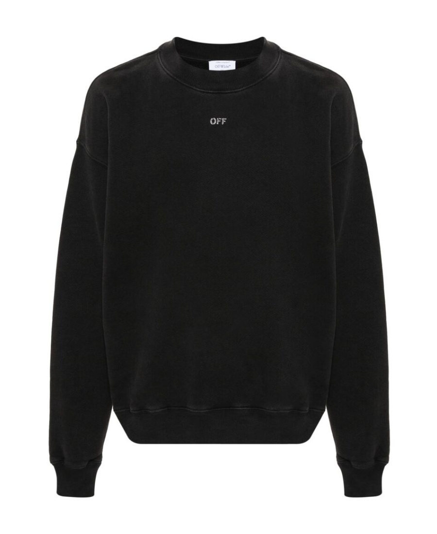 Shop Off-white Stamp Mary Cotton Sweatshirt In Black