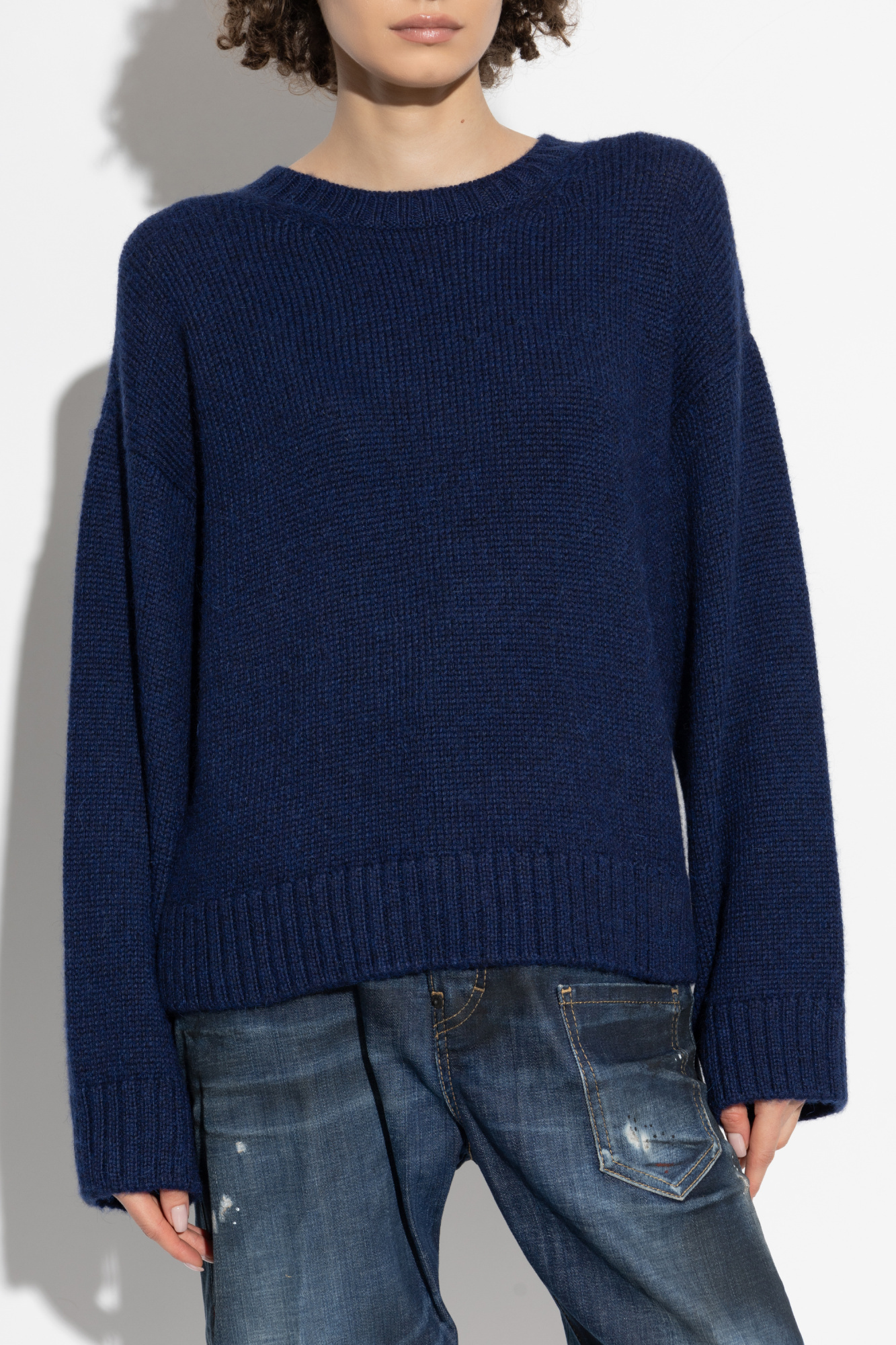 Dsquared2 Long-sleeved Sweater In Black