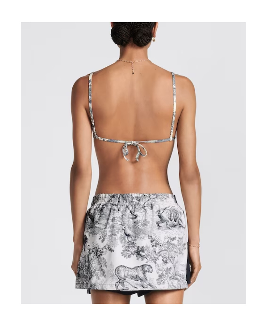 Dior Logo Bikini Swimsuit In Gray