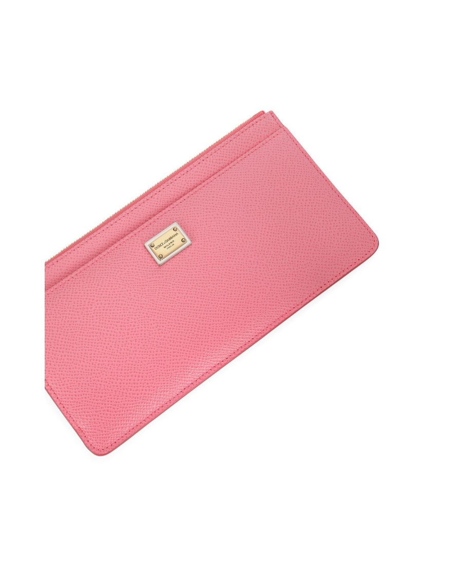 Dolce & Gabbana Logo-plaque Card Holder In Pink
