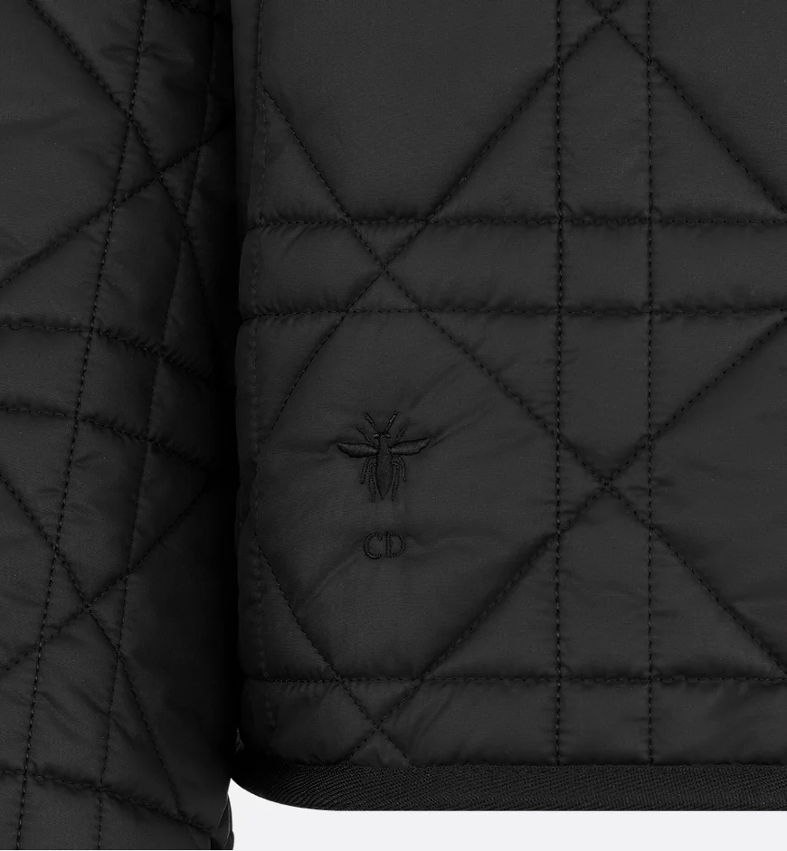 Dior Reversible Macrocannage Peacoat In Black