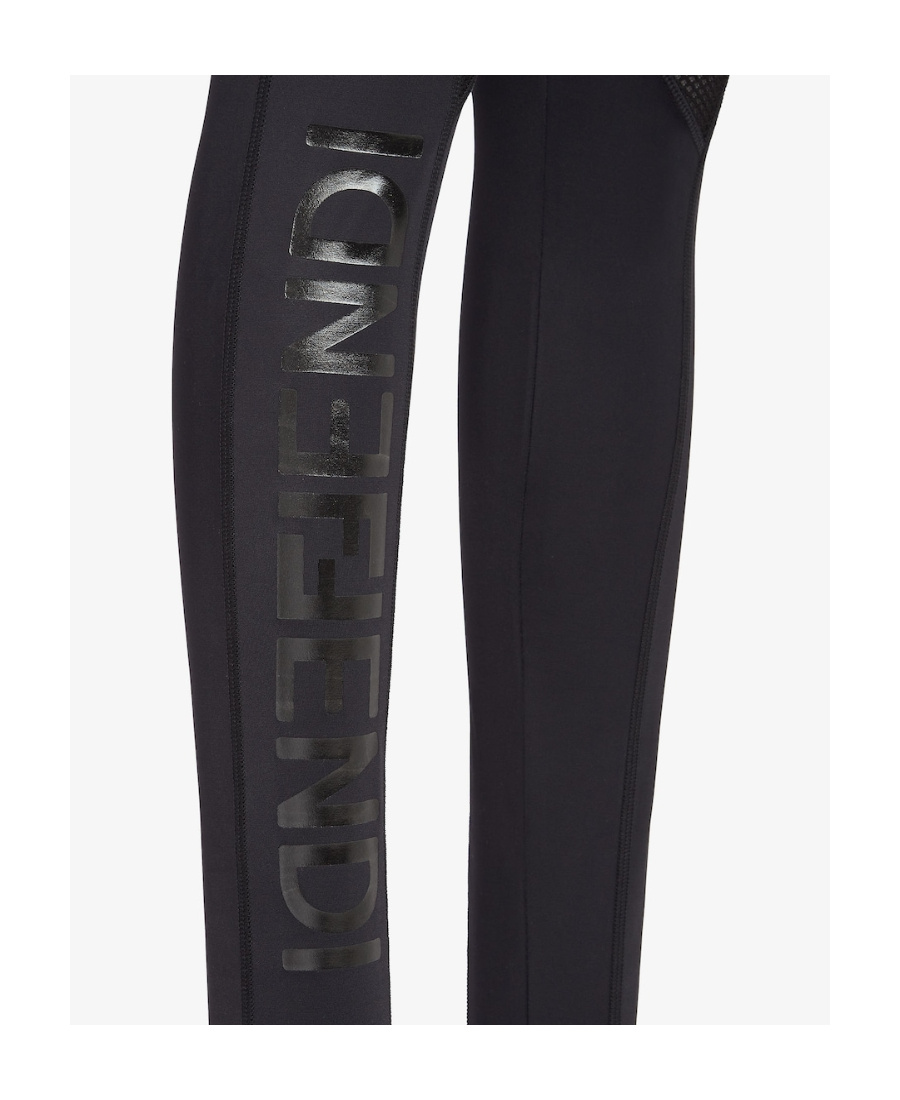 Fendi Logo Leggings In Black