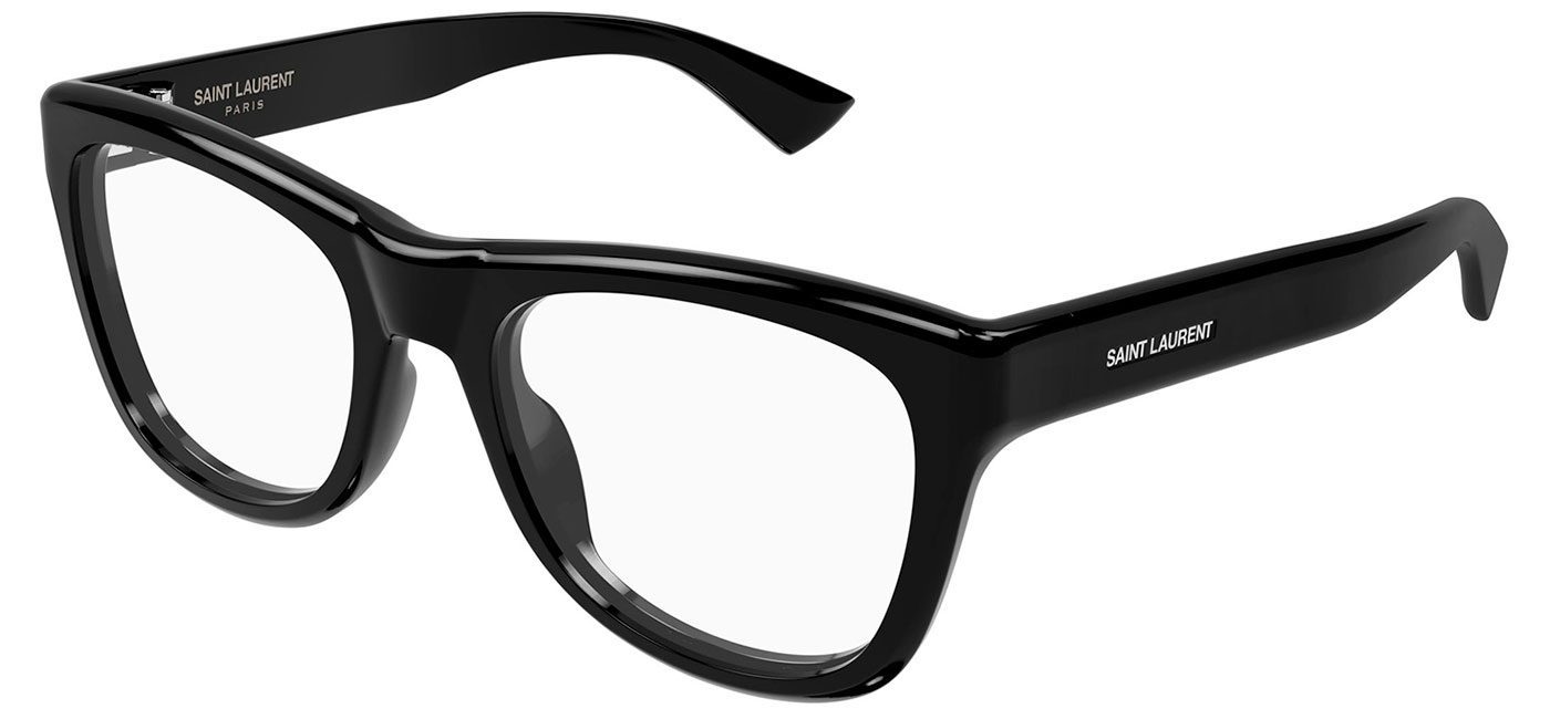 Saint Laurent Rectangle-frame Glasses In Blue
