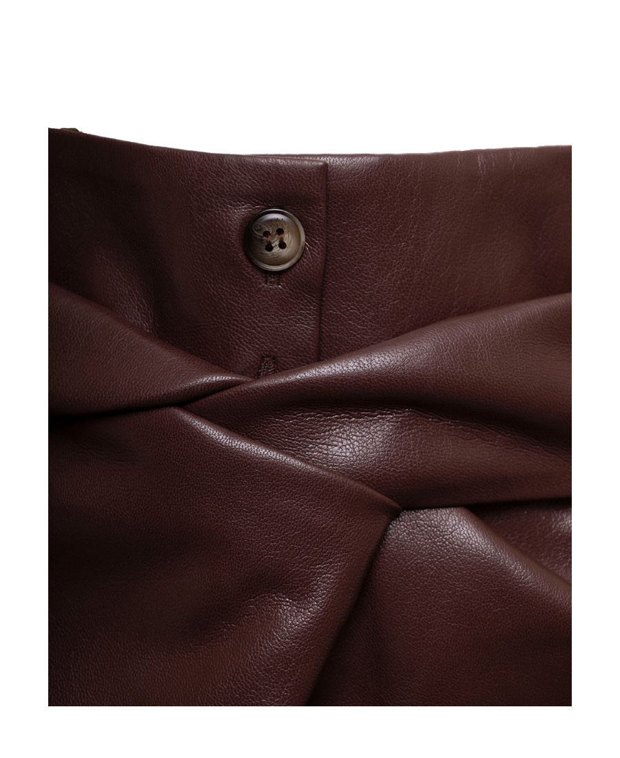 Nanushka Twist-front Faux-leather Wrap Skirt In Black