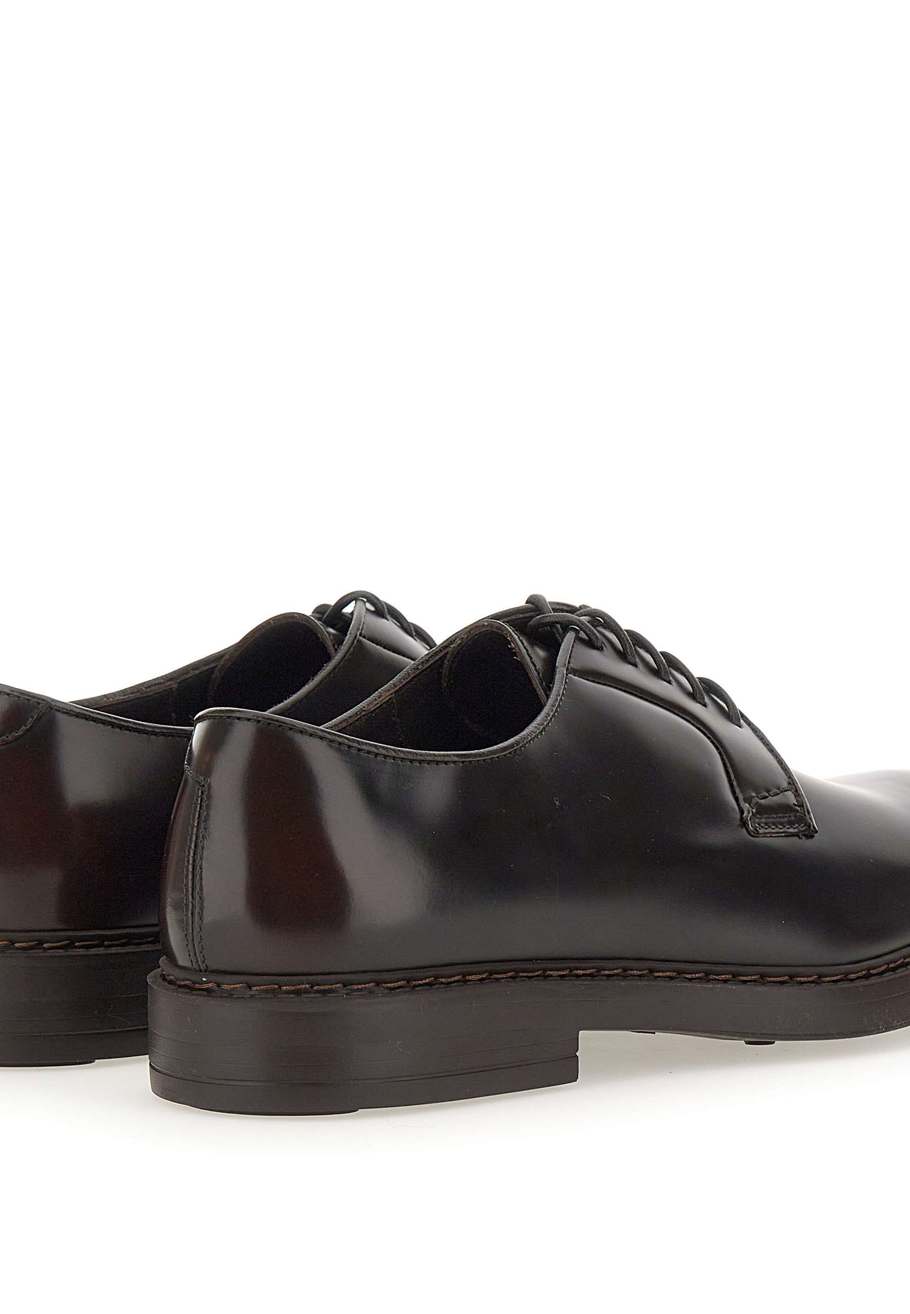 Doucal's Lace-up Leather Derby Shoes In Black