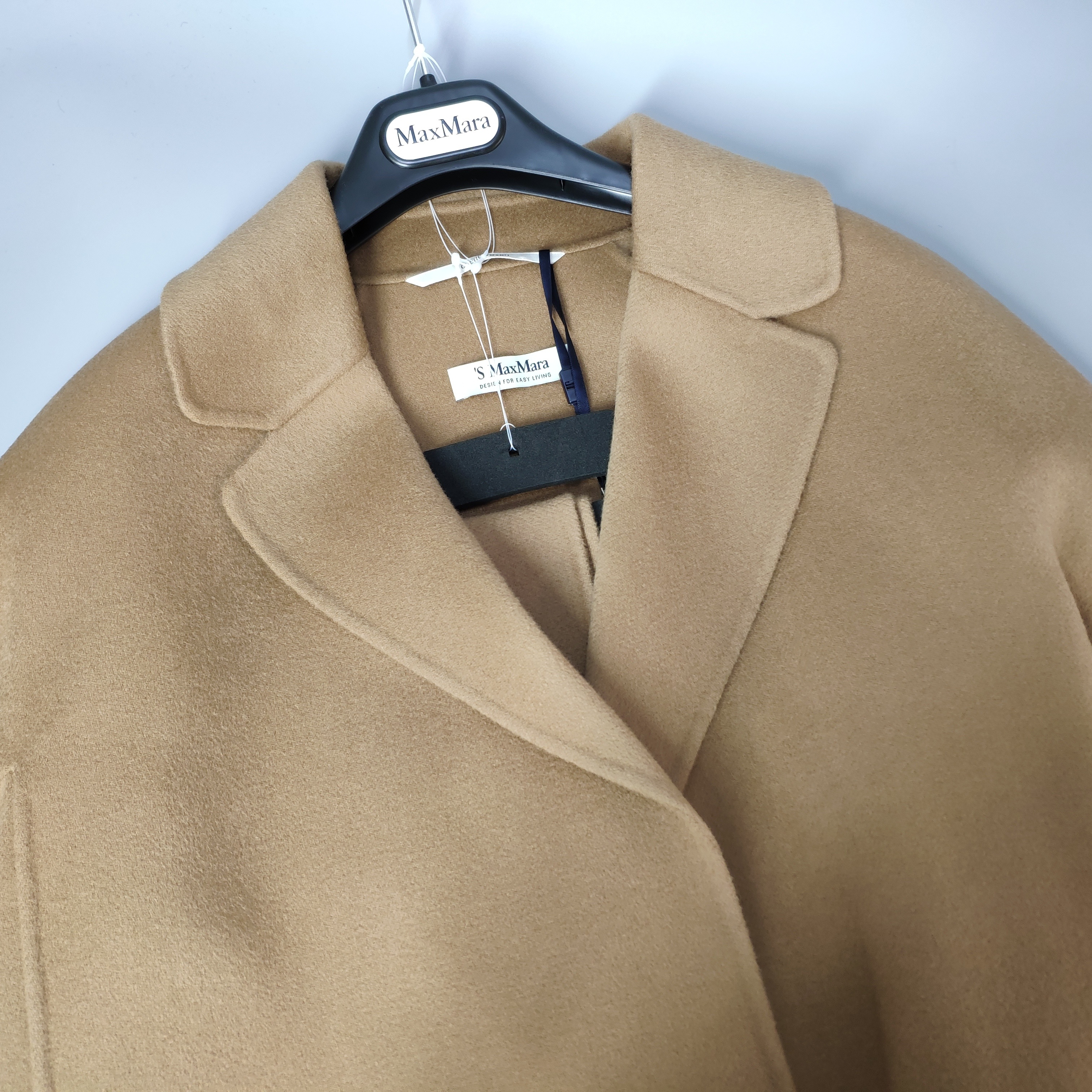 Max Mara Arona Open Coat In Brown