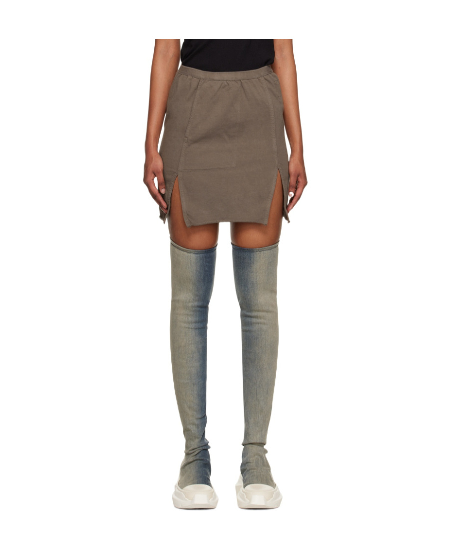 Rick Owens Drkshdw Gray Lido Miniskirt In Green
