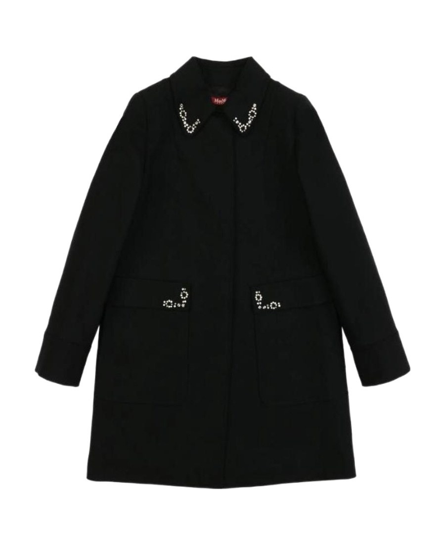 Max Mara Classic Collar Coat In Black
