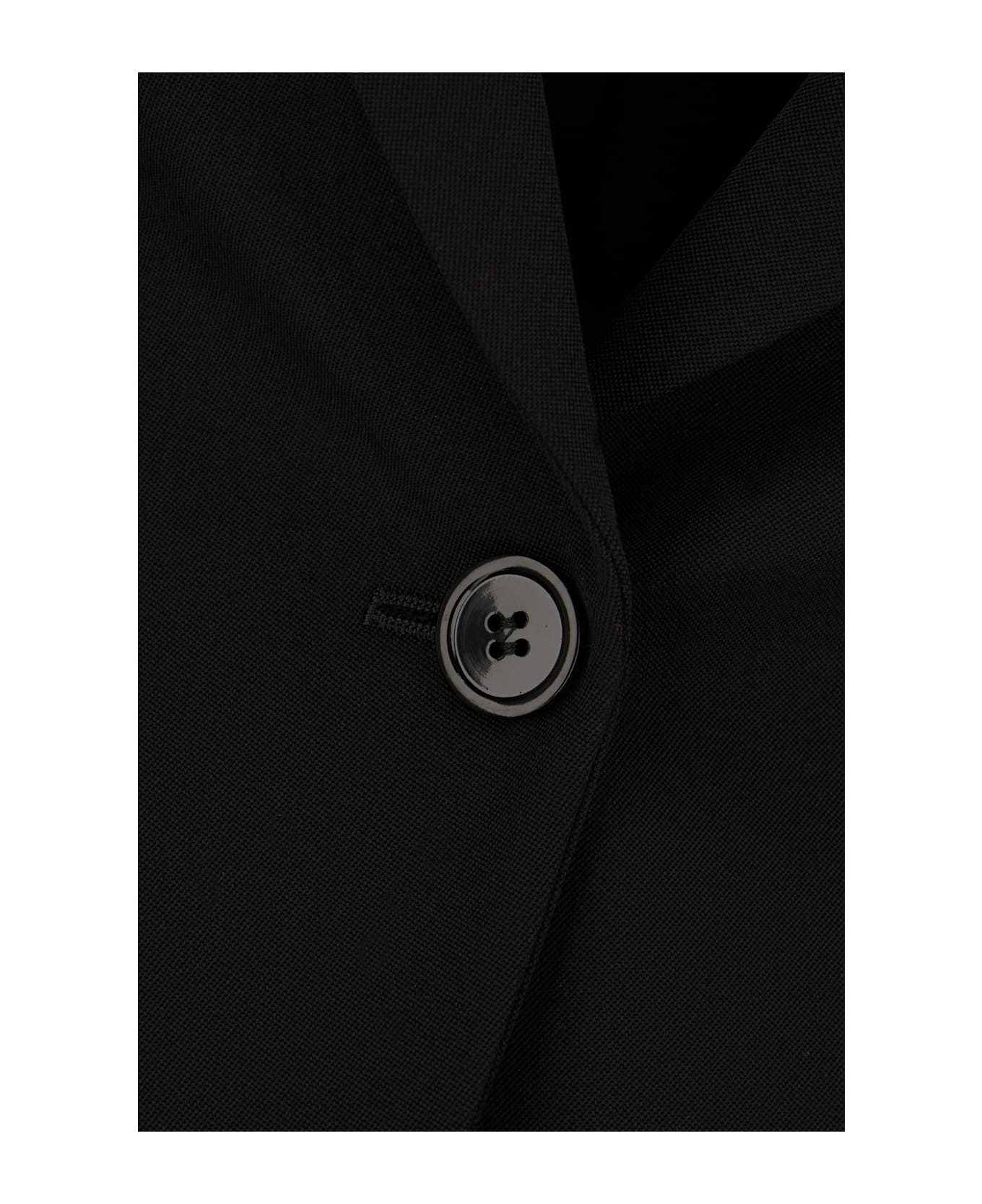 Alexander Mcqueen Upside-down Lapel Jacket In Black