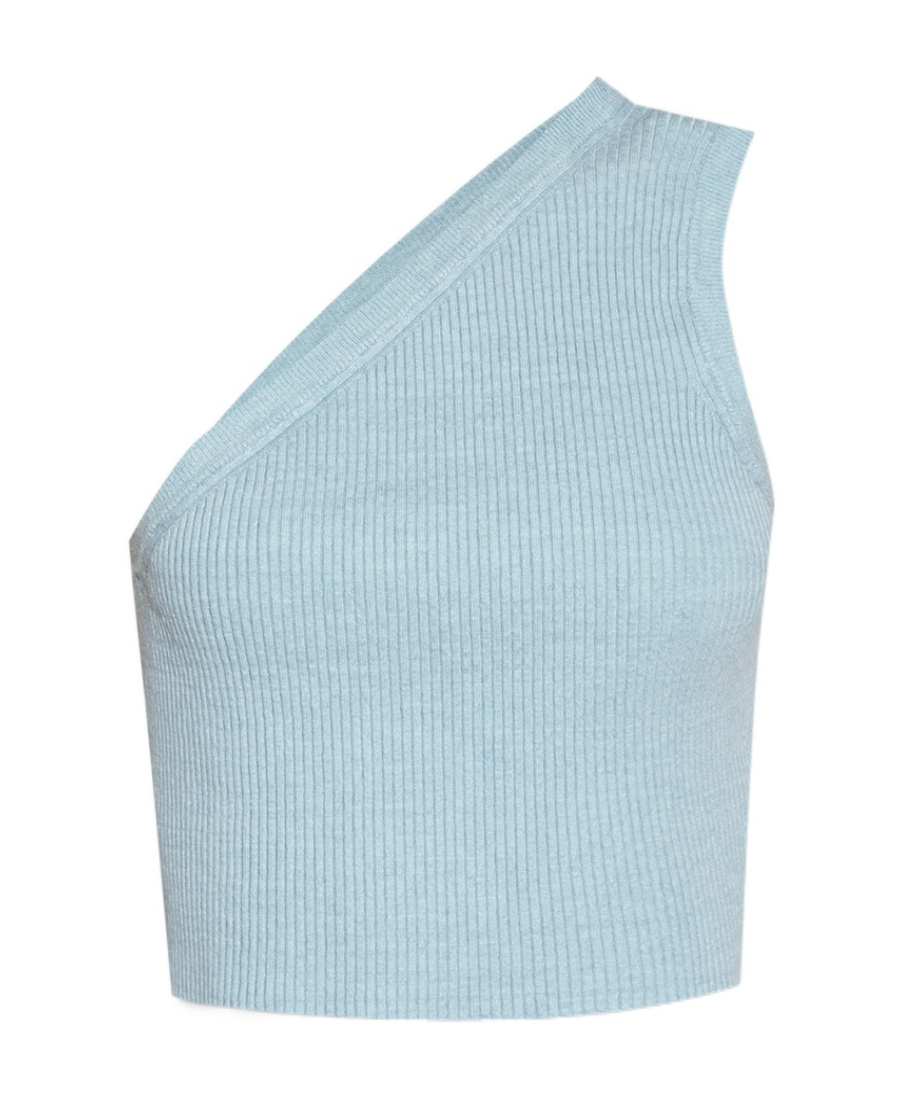 Jacquemus Knitted Sleeveless Top In Blue