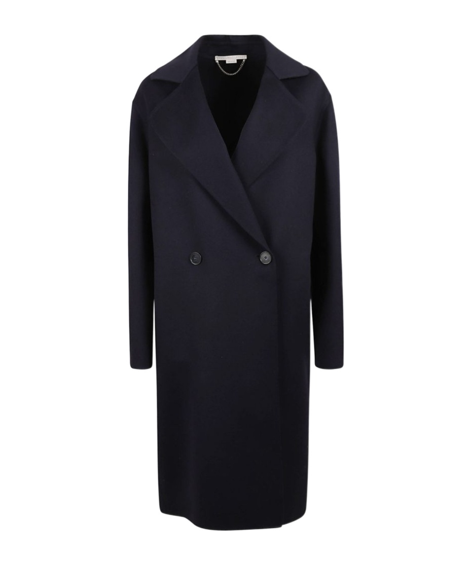 Stella Mccartney Oversized Double-breasted Wool Coat In Black