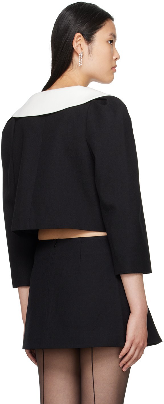 Shushu-tong Double-breasted Wool Blazer In Black