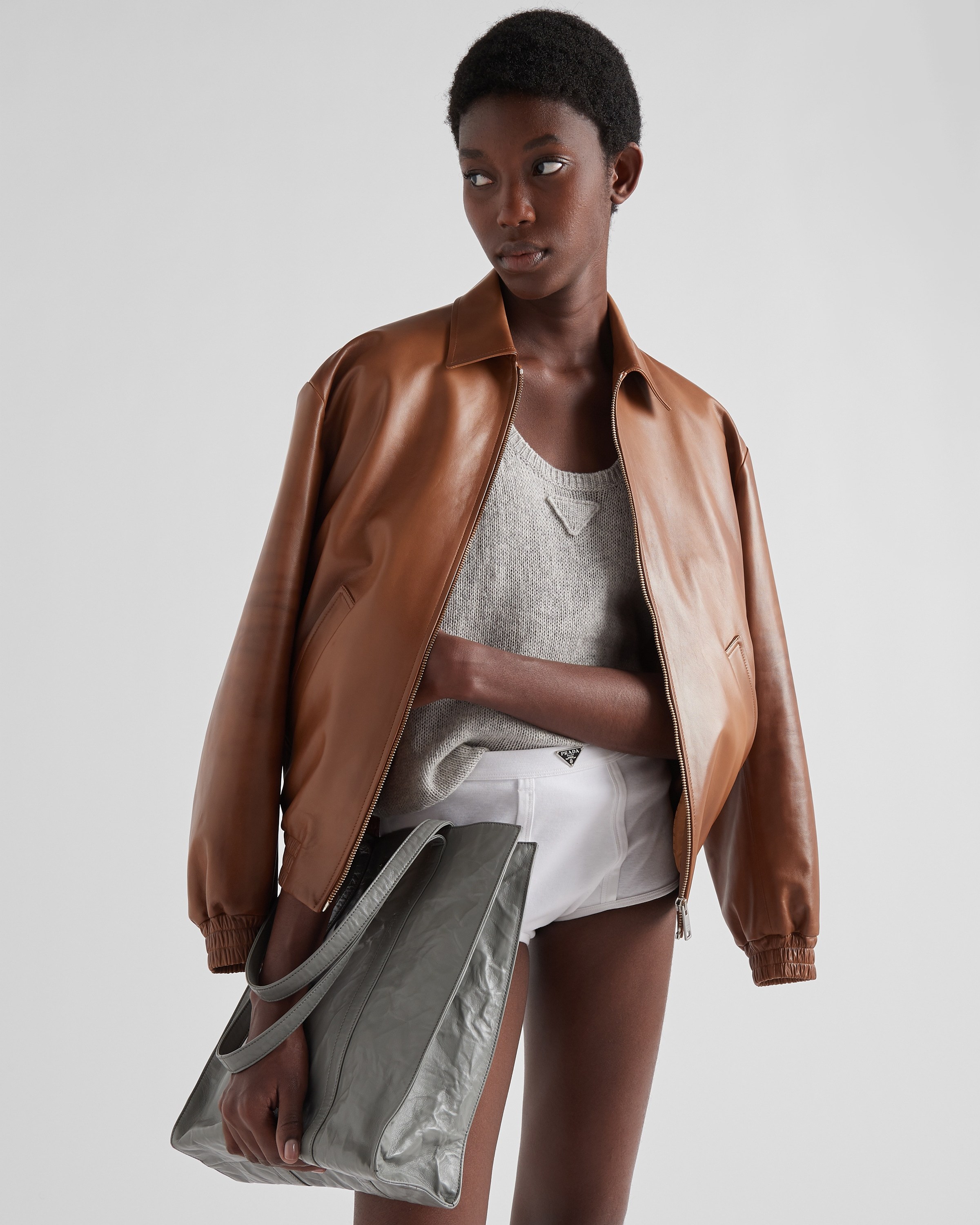 PRADA NAPPA LEATHER JACKET