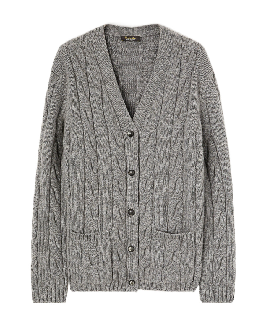 LORO PIANA NAPIER LONG-SLEEVED CASHMERE KNITTED CARDIGAN