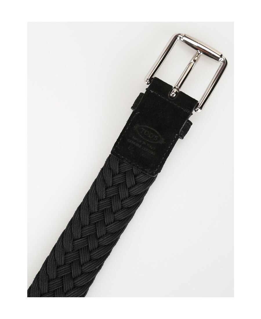 Tod's Woven Belt In Black