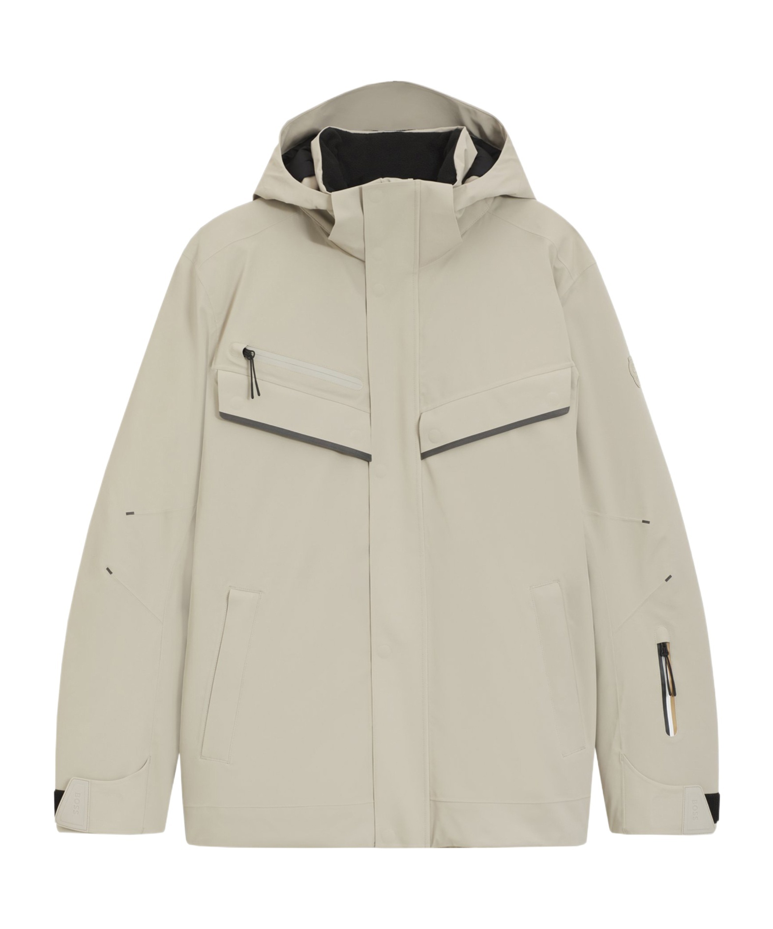 Hugo Boss Long-sleeved Casual Jacket In Neutral