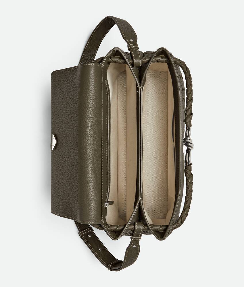 Bottega Veneta Leather Andiamo Messenger Bag In Brown